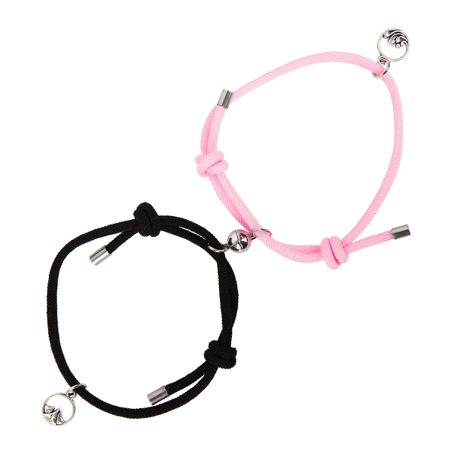 2 Pcs/set Couple Concentric Lock Bracelet Necklace A Pair of Trendy Brand Necklaces Female Bracelet Creative Male Key Interlock