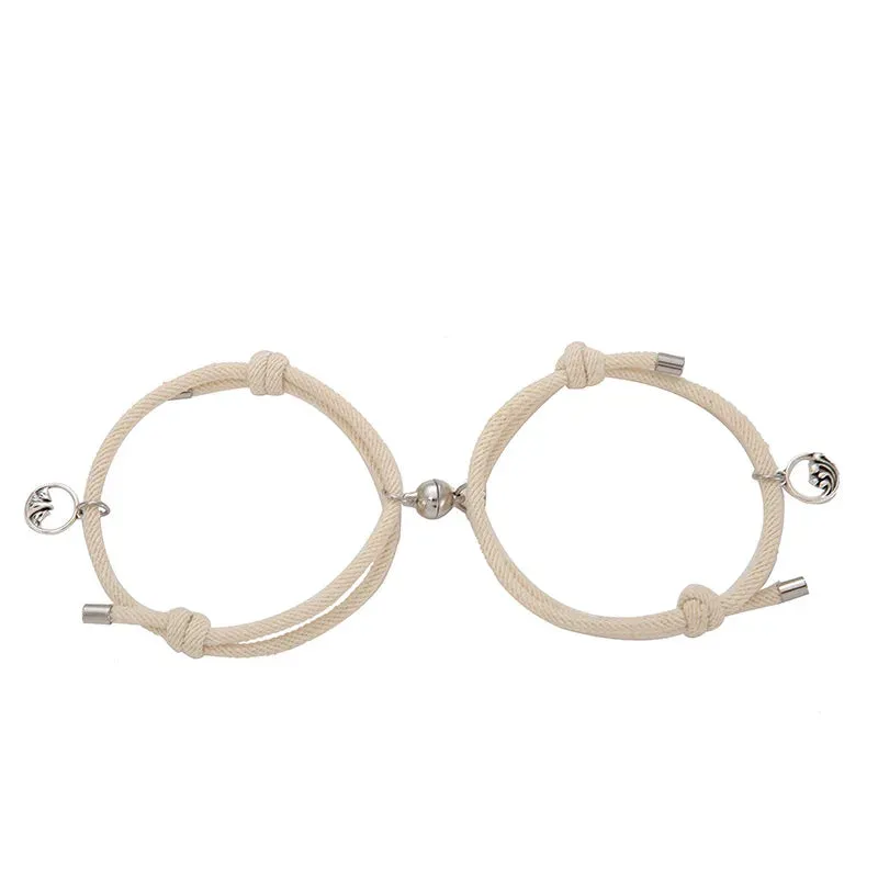 2 Pcs/set Couple Concentric Lock Bracelet Necklace A Pair of Trendy Brand Necklaces Female Bracelet Creative Male Key Interlock