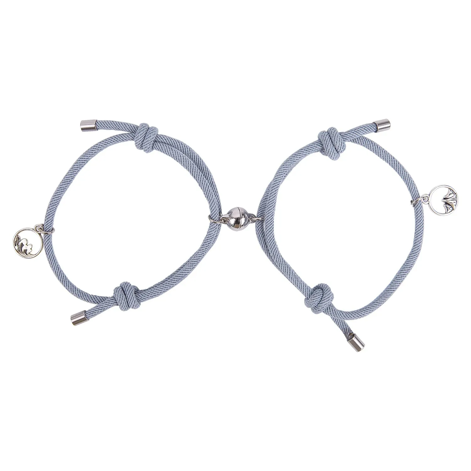 2 Pcs/set Couple Concentric Lock Bracelet Necklace A Pair of Trendy Brand Necklaces Female Bracelet Creative Male Key Interlock