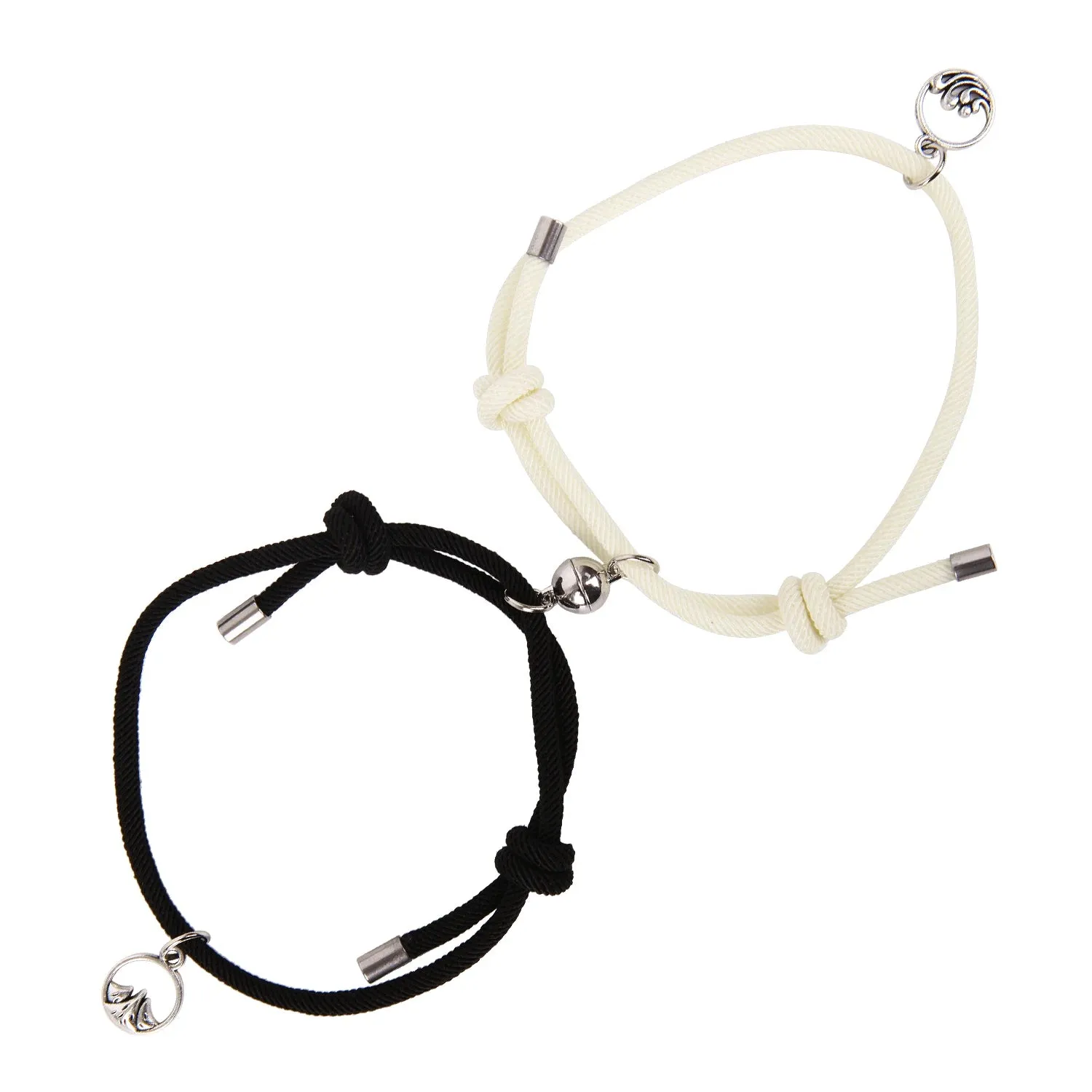2 Pcs/set Couple Concentric Lock Bracelet Necklace A Pair of Trendy Brand Necklaces Female Bracelet Creative Male Key Interlock
