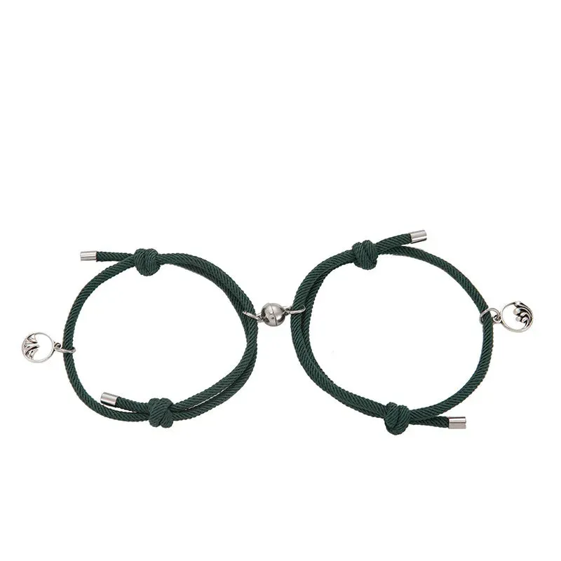2 Pcs/set Couple Concentric Lock Bracelet Necklace A Pair of Trendy Brand Necklaces Female Bracelet Creative Male Key Interlock