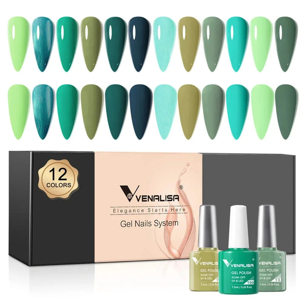 6/12pcs/Set Venalisa Gel Nail Polish VIP Kit Charming Neon Color Gel Pink Natural Color Series Rubber Gel Great Coverage Lacquer