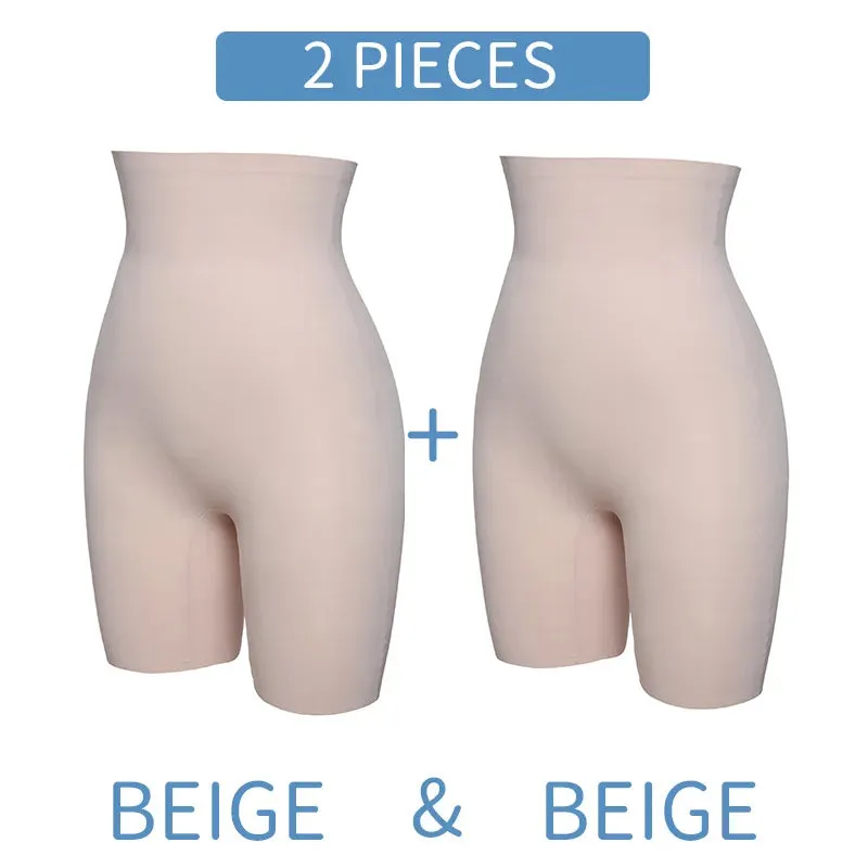 Anti Chafing Safety Pants Invisible Under Skirt Shorts Ladies Seamless Underwear Ultra Thin Woman High Waist Control Panties