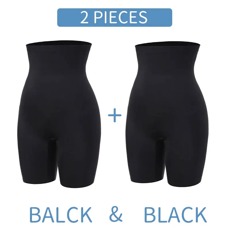 Anti Chafing Safety Pants Invisible Under Skirt Shorts Ladies Seamless Underwear Ultra Thin Woman High Waist Control Panties