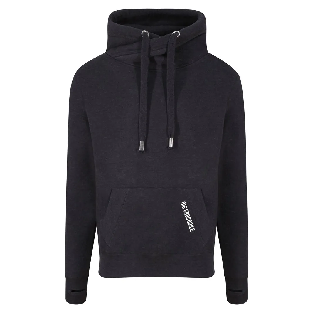 Cross Over Neck Hoodie
