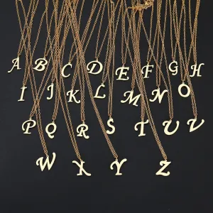 DOTIFI For Women A-Z Alphabet Letter Pendant Necklaces Personalization Stainless Steel Necklace Glamour Jewelry