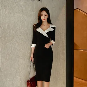 Fashion Dress Women Spring Dresse Casual Office Lady Elegant Business Bodycon Wear to Work Dress Vestidos Clothes