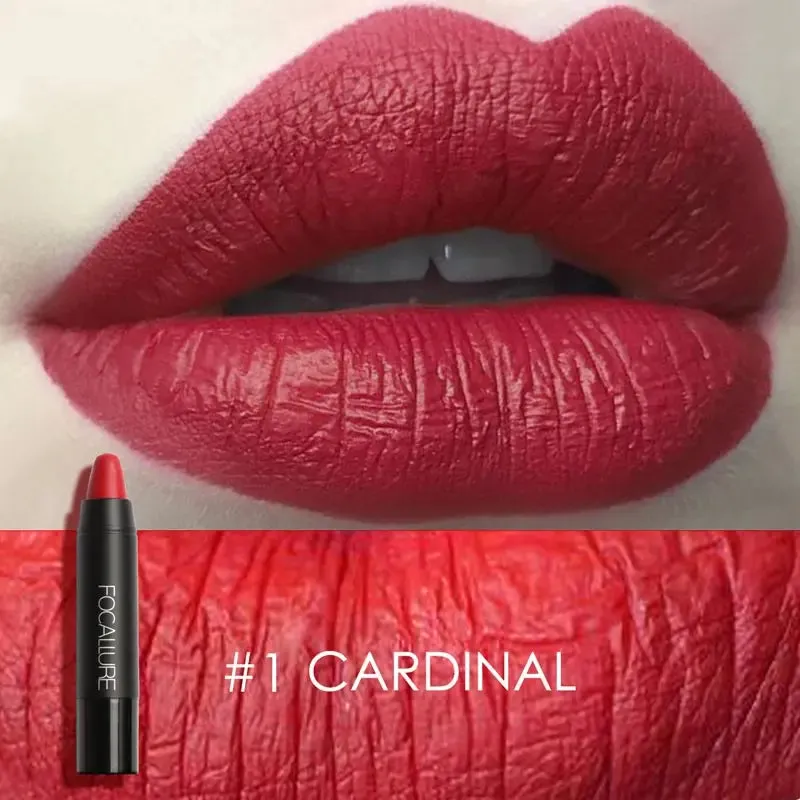 FOCALLURE 27 Colors Waterproof Matte Lipstick Shimmer Metal Moisturizing Long-lasting Lipbalm Lips Makeup Cosmetics for Women