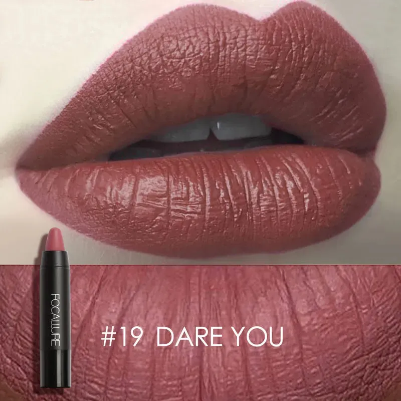 FOCALLURE 27 Colors Waterproof Matte Lipstick Shimmer Metal Moisturizing Long-lasting Lipbalm Lips Makeup Cosmetics for Women