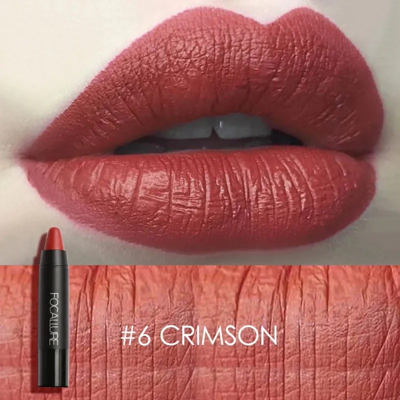 FOCALLURE 27 Colors Waterproof Matte Lipstick Shimmer Metal Moisturizing Long-lasting Lipbalm Lips Makeup Cosmetics for Women