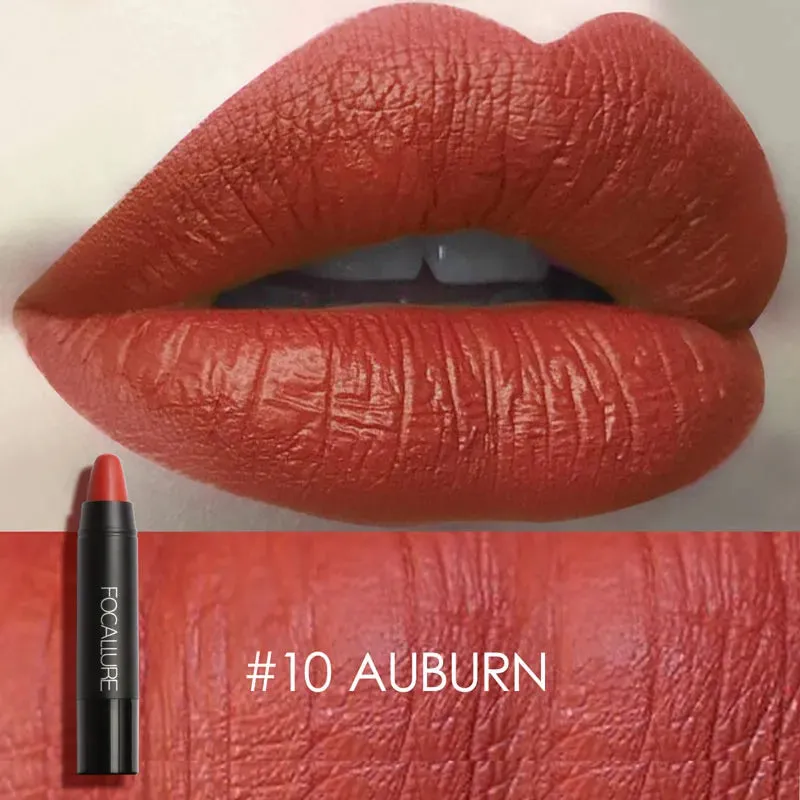 FOCALLURE 27 Colors Waterproof Matte Lipstick Shimmer Metal Moisturizing Long-lasting Lipbalm Lips Makeup Cosmetics for Women