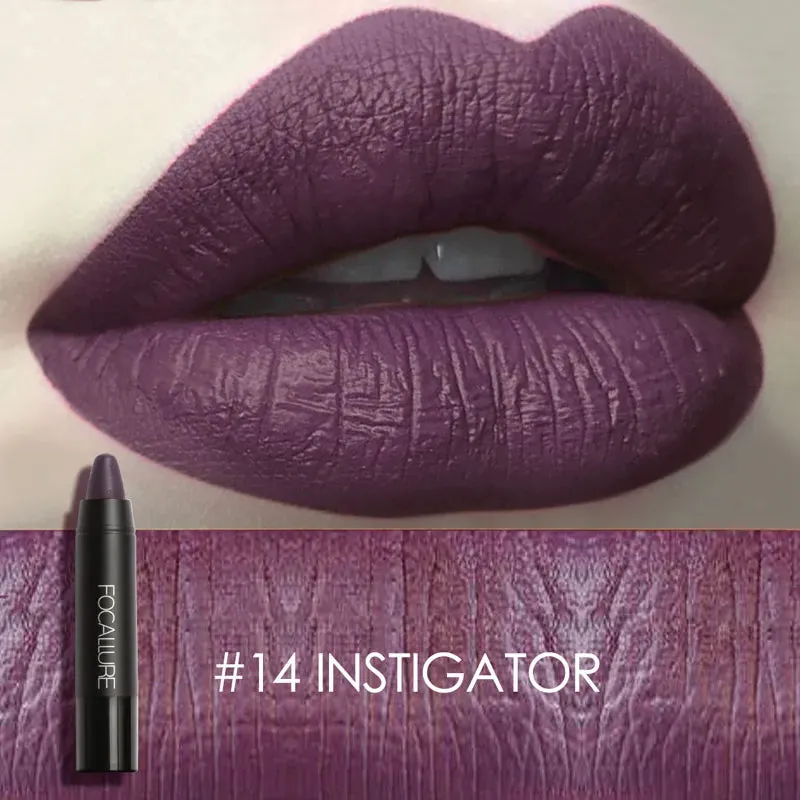FOCALLURE 27 Colors Waterproof Matte Lipstick Shimmer Metal Moisturizing Long-lasting Lipbalm Lips Makeup Cosmetics for Women