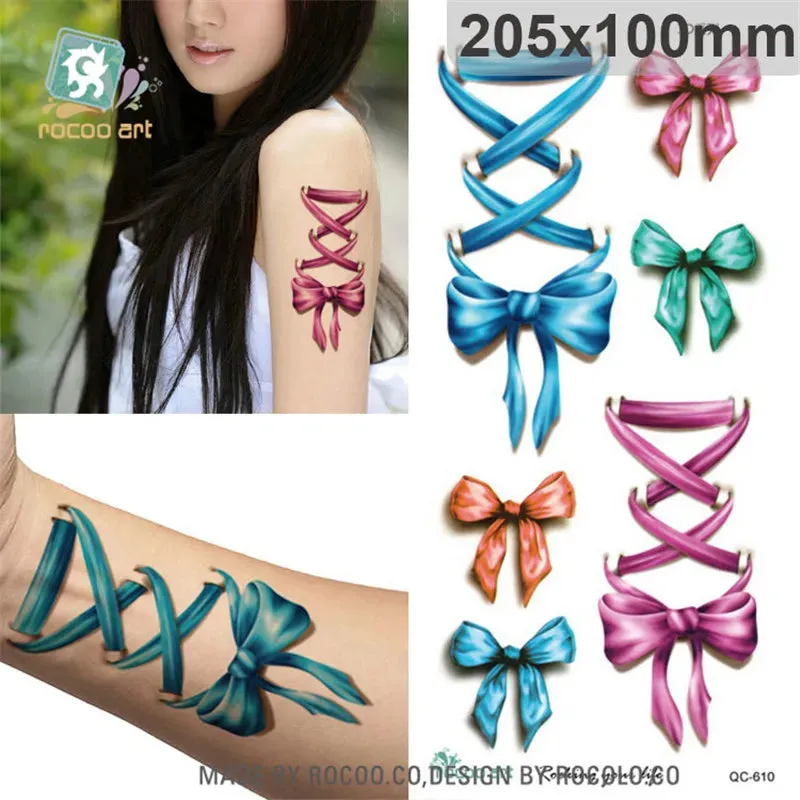 Hot Sale Temporary Waterproof Tattoo Sticker For Women Sexy Black Wedding Bracelet Jewelry Lace QC8503
