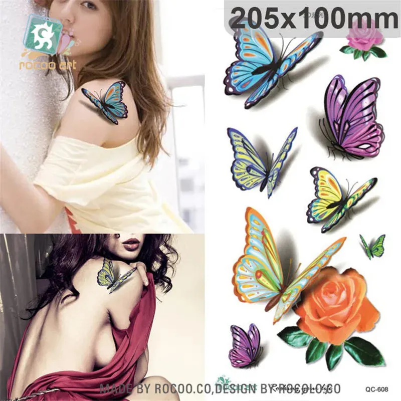 Hot Sale Temporary Waterproof Tattoo Sticker For Women Sexy Black Wedding Bracelet Jewelry Lace QC8503
