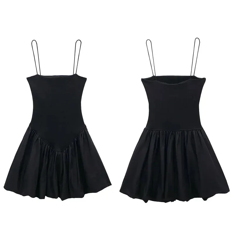 Korean Popular Clothes Fashion Summer Dresses 2024 White Dress Short Black Sexy Green Women's Clothing Vacation Outfits Woman