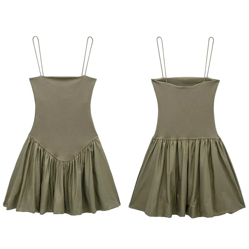 Korean Popular Clothes Fashion Summer Dresses 2024 White Dress Short Black Sexy Green Women's Clothing Vacation Outfits Woman