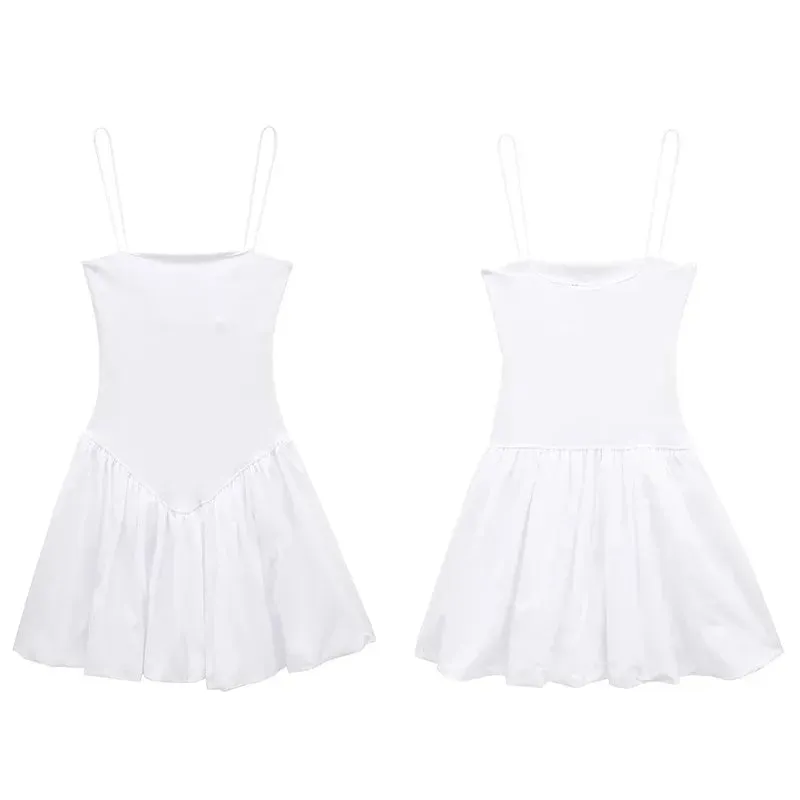 Korean Popular Clothes Fashion Summer Dresses 2024 White Dress Short Black Sexy Green Women's Clothing Vacation Outfits Woman
