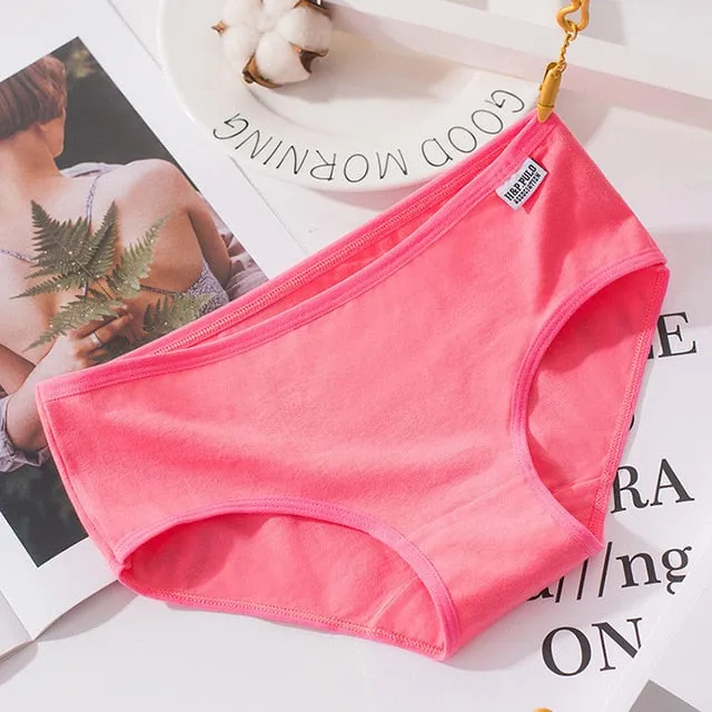 L-4XL Hot sale High-Quality Women's underwear Pure cotton Women Briefs For Solid low-Rise Women's shorts Girls Panties Lingerie