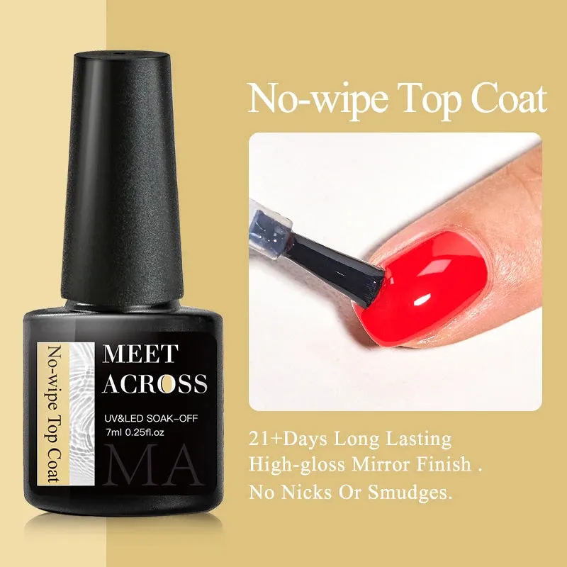 MEET ACROSS 8ml Glitter Extension Gel Nail Polish Nude Pink Gold Foils Effect Semi Permanent UV Gel Varnishes Nails Art Manicure