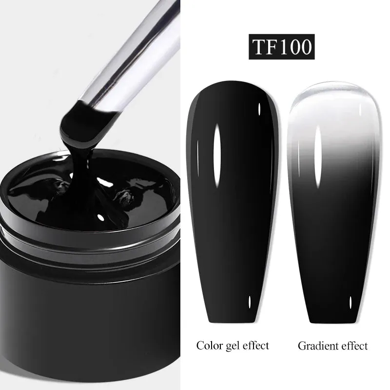 MEET ACROSS 8ml Glitter Extension Gel Nail Polish Nude Pink Gold Foils Effect Semi Permanent UV Gel Varnishes Nails Art Manicure