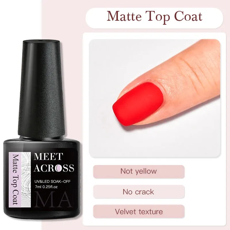 MEET ACROSS 8ml Macaron Glitter Sequins Nail Gel Polish Colorful Love Heart Irregular Shaped Sequins Nail Art Gel Varnishes DIY