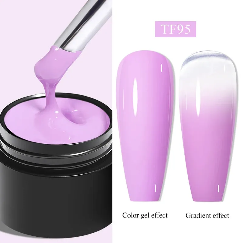 MEET ACROSS 8ml Macaron Glitter Sequins Nail Gel Polish Colorful Love Heart Irregular Shaped Sequins Nail Art Gel Varnishes DIY