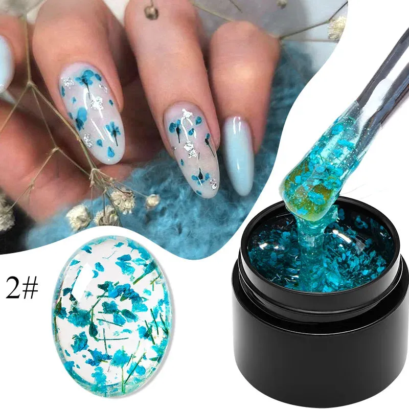 MEET ACROSS 8ml Macaron Glitter Sequins Nail Gel Polish Colorful Love Heart Irregular Shaped Sequins Nail Art Gel Varnishes DIY