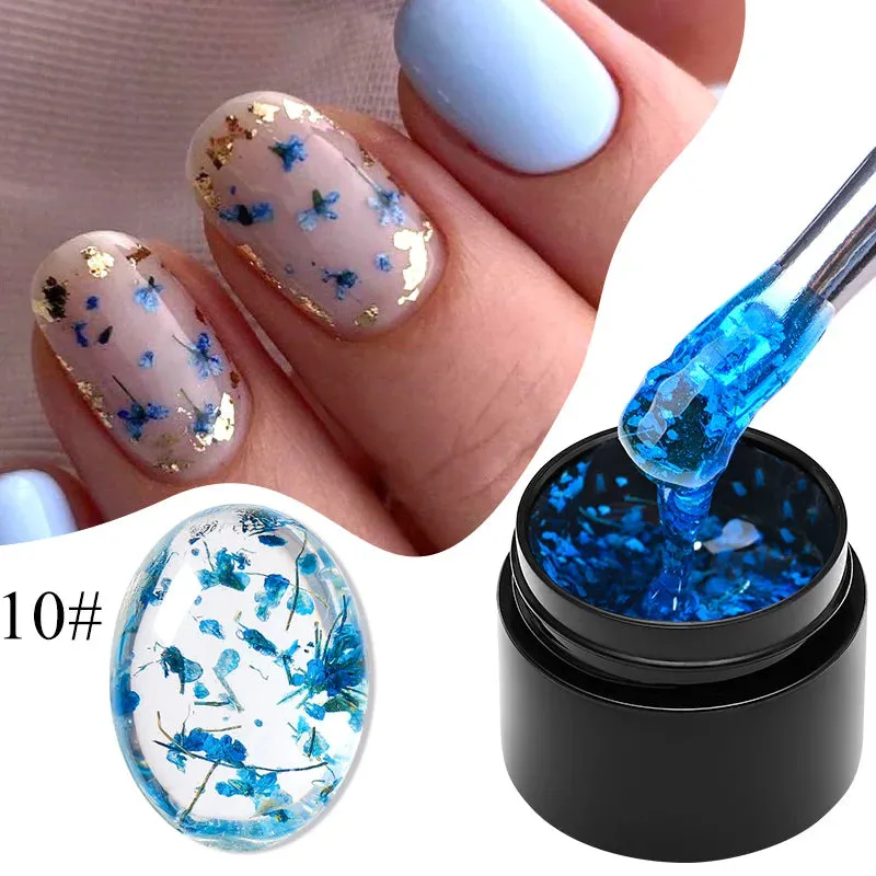 MEET ACROSS 8ml Macaron Glitter Sequins Nail Gel Polish Colorful Love Heart Irregular Shaped Sequins Nail Art Gel Varnishes DIY