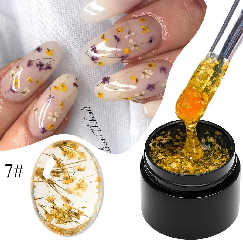 MEET ACROSS 8ml Macaron Glitter Sequins Nail Gel Polish Colorful Love Heart Irregular Shaped Sequins Nail Art Gel Varnishes DIY