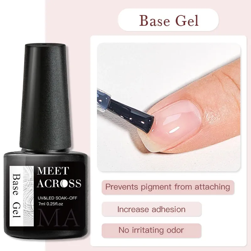 MEET ACROSS 8ml Macaron Glitter Sequins Nail Gel Polish Colorful Love Heart Irregular Shaped Sequins Nail Art Gel Varnishes DIY