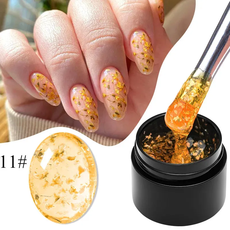 MEET ACROSS 8ml Macaron Glitter Sequins Nail Gel Polish Colorful Love Heart Irregular Shaped Sequins Nail Art Gel Varnishes DIY