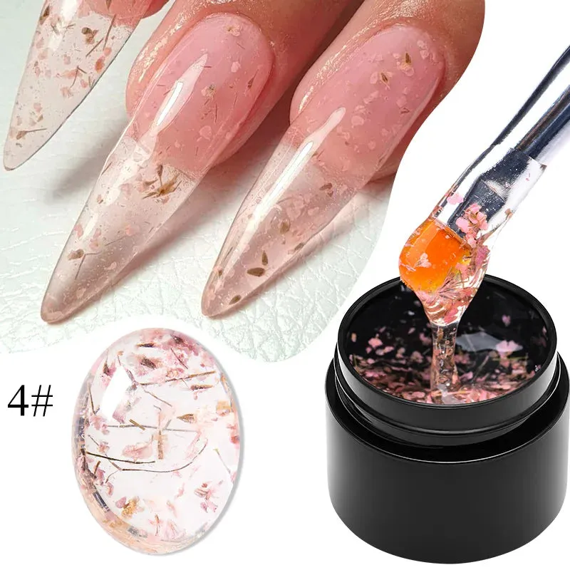 MEET ACROSS 8ml Macaron Glitter Sequins Nail Gel Polish Colorful Love Heart Irregular Shaped Sequins Nail Art Gel Varnishes DIY