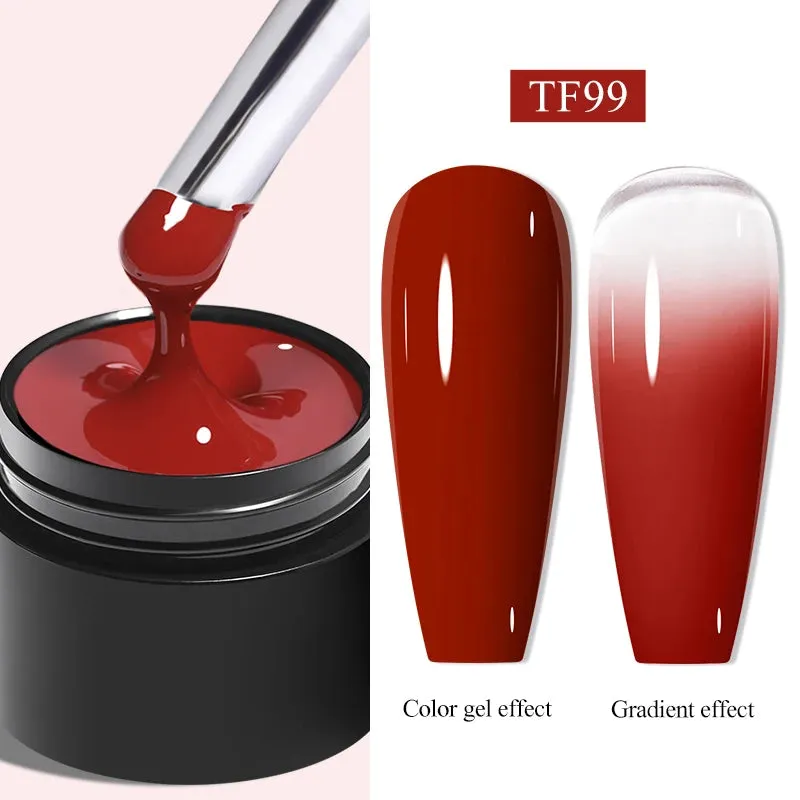 MEET ACROSS 8ml Macaron Glitter Sequins Nail Gel Polish Colorful Love Heart Irregular Shaped Sequins Nail Art Gel Varnishes DIY