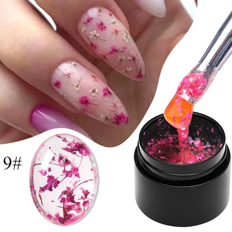 MEET ACROSS 8ml Macaron Glitter Sequins Nail Gel Polish Colorful Love Heart Irregular Shaped Sequins Nail Art Gel Varnishes DIY