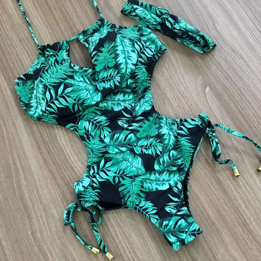 Melphieer 2019 Sexy Monokini Backless Swimsuit Lady Bodysuit Bathing Suit Monokinis Swimwear Women One Piece Swimsuit Bather XXL