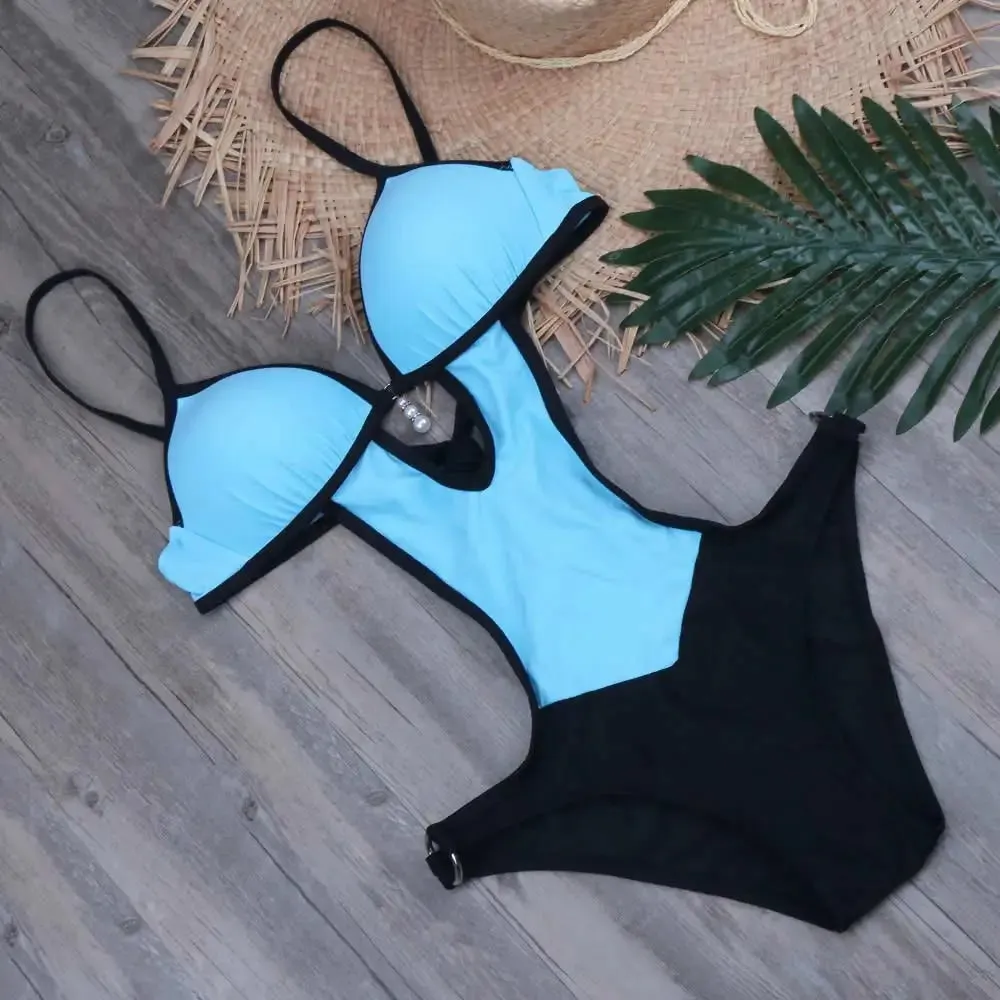 Melphieer 2019 Sexy Monokini Backless Swimsuit Lady Bodysuit Bathing Suit Monokinis Swimwear Women One Piece Swimsuit Bather XXL