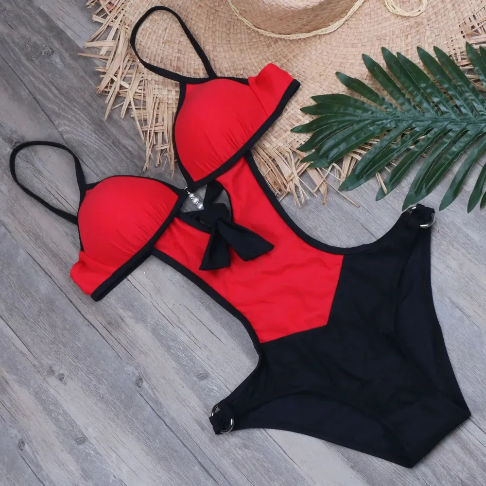 Melphieer 2019 Sexy Monokini Backless Swimsuit Lady Bodysuit Bathing Suit Monokinis Swimwear Women One Piece Swimsuit Bather XXL