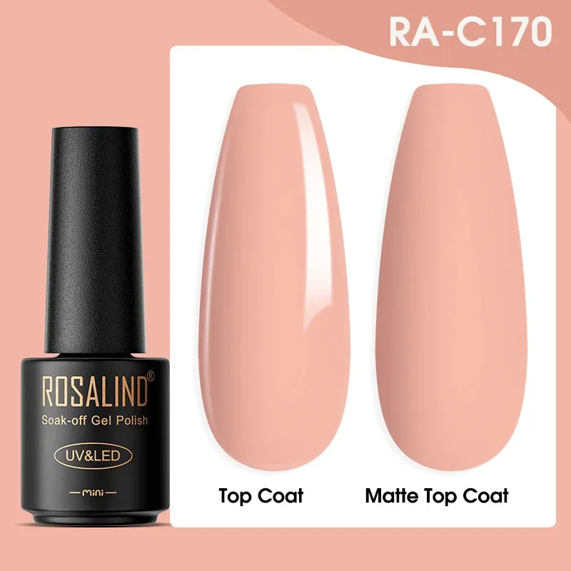 ROSALIND Nail Polish Varnish hybrid Red Series Nail Art Vernis Semi Permanent  Base Top Coat UV LED Soff Off Gel nail polish