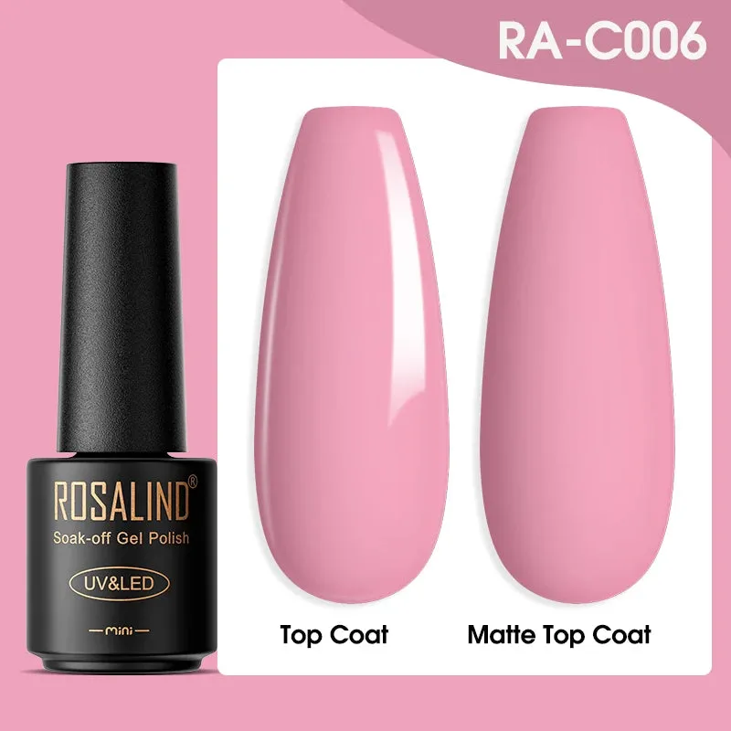 ROSALIND Nail Polish Varnish hybrid Red Series Nail Art Vernis Semi Permanent  Base Top Coat UV LED Soff Off Gel nail polish