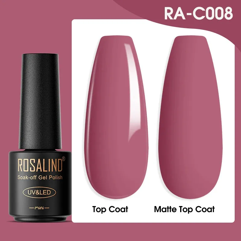 ROSALIND Nail Polish Varnish hybrid Red Series Nail Art Vernis Semi Permanent  Base Top Coat UV LED Soff Off Gel nail polish