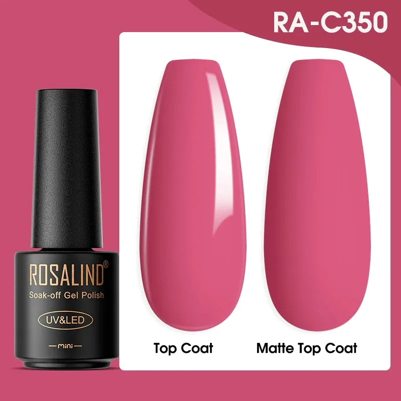ROSALIND Nail Polish Varnish hybrid Red Series Nail Art Vernis Semi Permanent  Base Top Coat UV LED Soff Off Gel nail polish