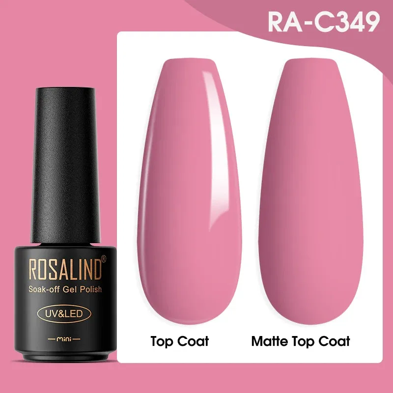 ROSALIND Nail Polish Varnish hybrid Red Series Nail Art Vernis Semi Permanent  Base Top Coat UV LED Soff Off Gel nail polish