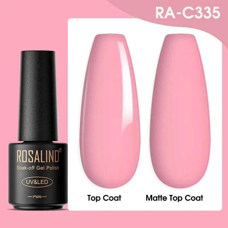 ROSALIND Nail Polish Varnish hybrid Red Series Nail Art Vernis Semi Permanent  Base Top Coat UV LED Soff Off Gel nail polish