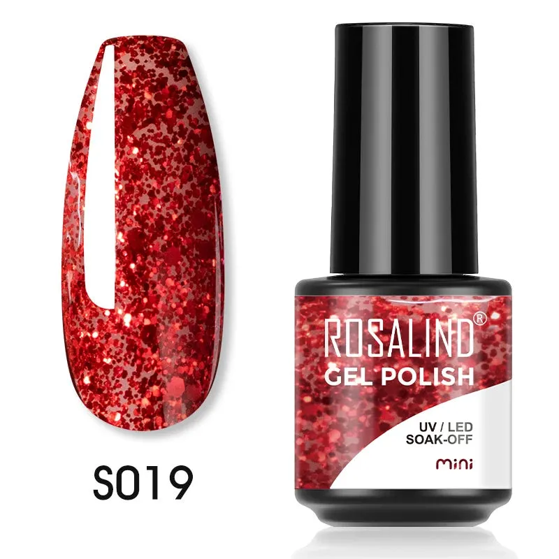 ROSALIND Nail Polish Varnish hybrid Red Series Nail Art Vernis Semi Permanent  Base Top Coat UV LED Soff Off Gel nail polish