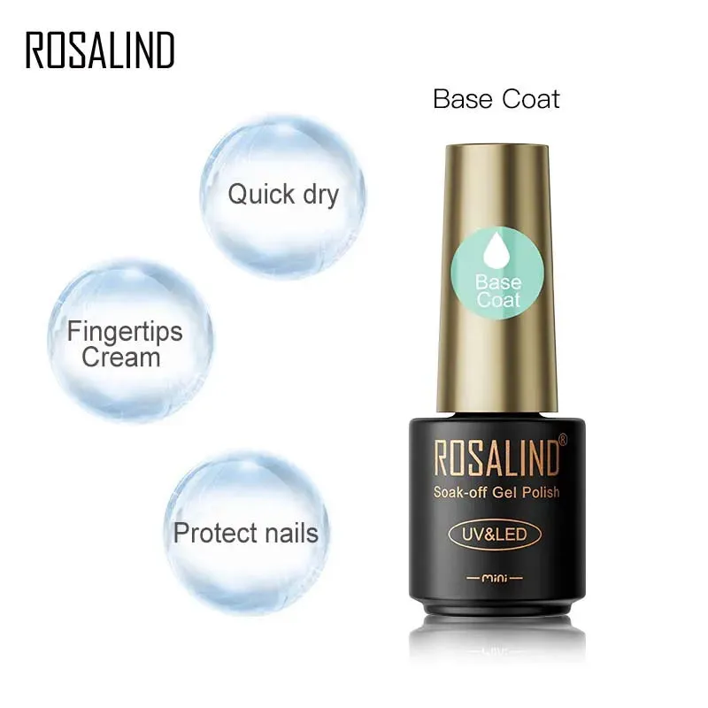 ROSALIND Nail Polish Varnish hybrid Red Series Nail Art Vernis Semi Permanent  Base Top Coat UV LED Soff Off Gel nail polish