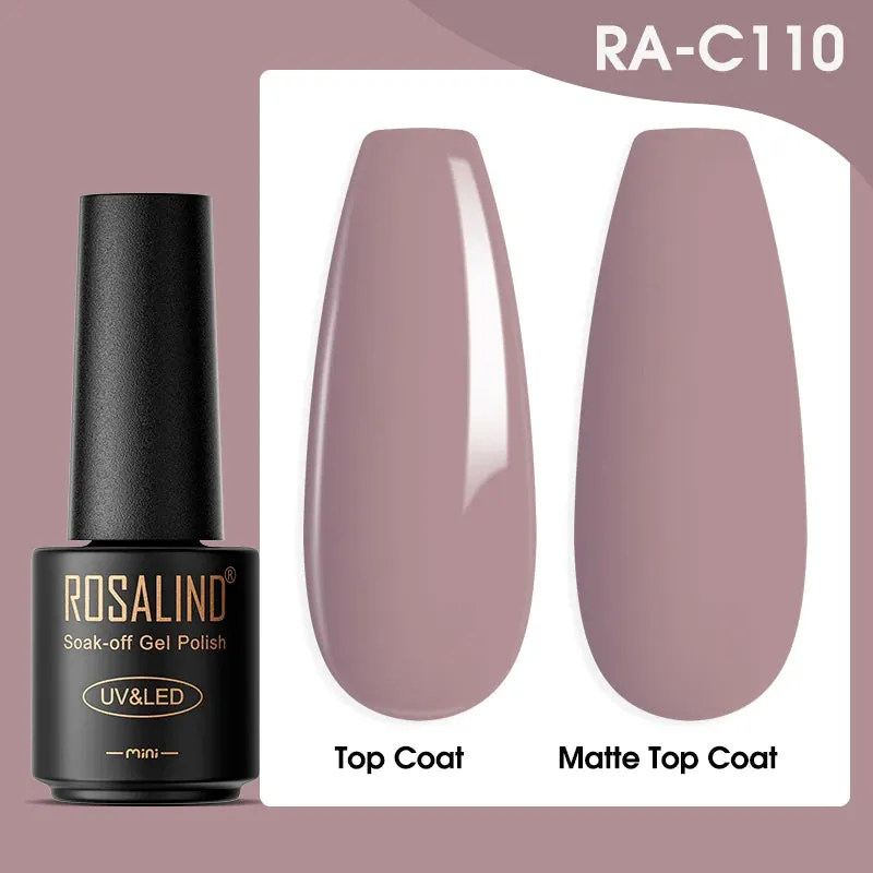 ROSALIND Nail Polish Varnish hybrid Red Series Nail Art Vernis Semi Permanent  Base Top Coat UV LED Soff Off Gel nail polish
