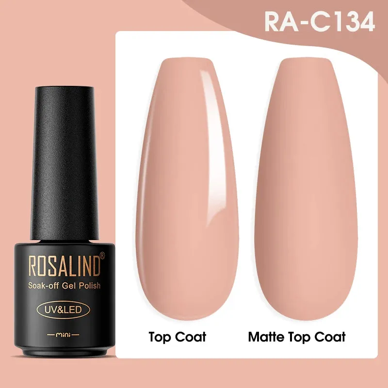 ROSALIND Nail Polish Varnish hybrid Red Series Nail Art Vernis Semi Permanent  Base Top Coat UV LED Soff Off Gel nail polish