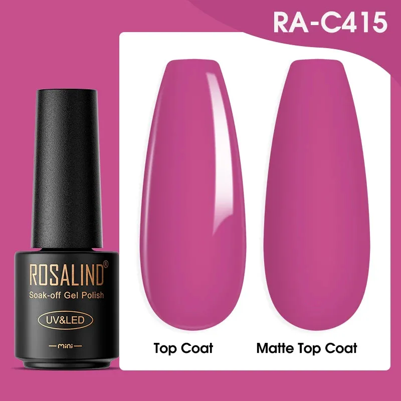 ROSALIND Nail Polish Varnish hybrid Red Series Nail Art Vernis Semi Permanent  Base Top Coat UV LED Soff Off Gel nail polish