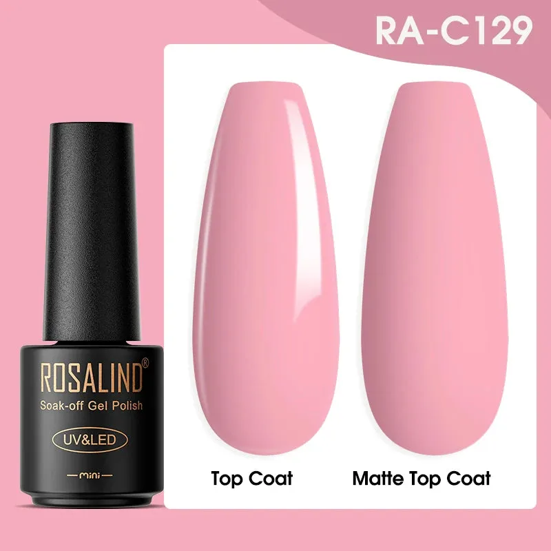 ROSALIND Nail Polish Varnish hybrid Red Series Nail Art Vernis Semi Permanent  Base Top Coat UV LED Soff Off Gel nail polish