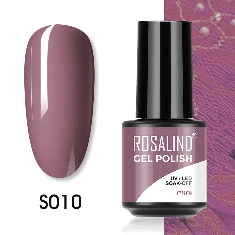 ROSALIND Nail Polish Varnish hybrid Red Series Nail Art Vernis Semi Permanent  Base Top Coat UV LED Soff Off Gel nail polish